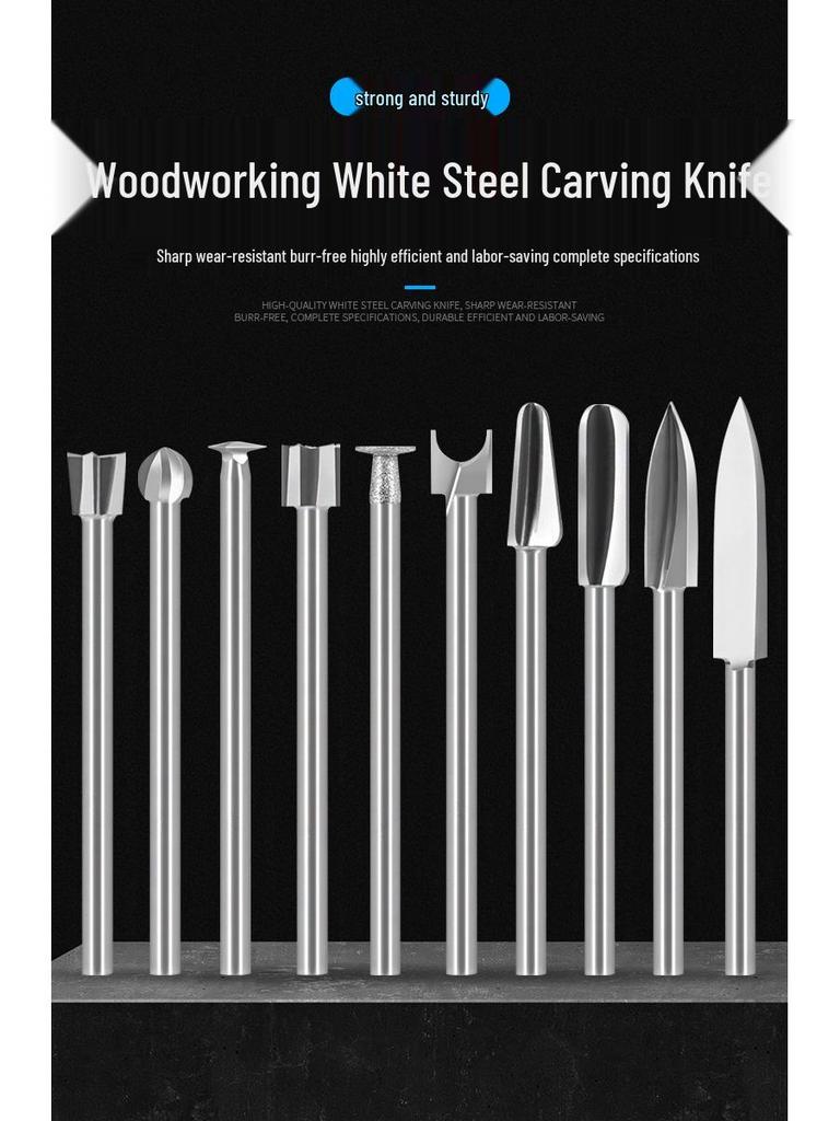 Dental & Wood Carving Tool Set: Power Tool, Engraving Knife, Steel Drill Bit, Grinding & Scribing Heads