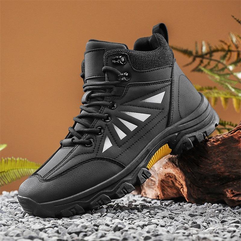 High-top shoes men's winter outdoor wear-resistant non-slip shoes daily casual hiking shoes large size light hiking shoes