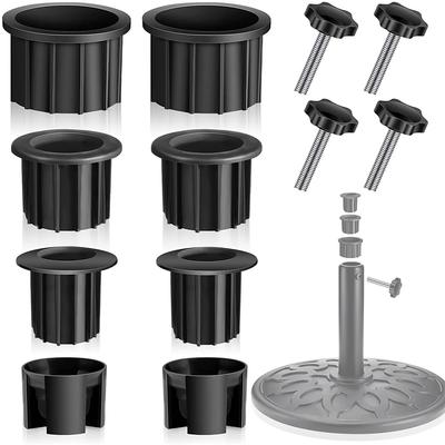 12pcs Patio Umbrella Base Parts Plastic Parasol Wearproof Stand Replacement Parts Beach Anchor Holder Covers Outdoor Furniture