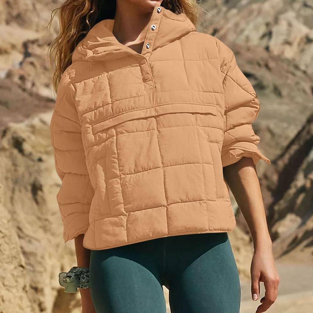 Damen Baumwolljacke in Unifarbe mit Kapuze, locker geschnitten, langärmlig, Baumwoll-Pulloverjacke, lässig, Kapuzenjacke