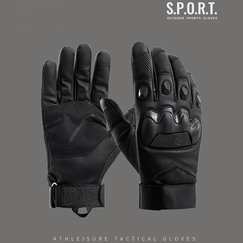 Motorcycle gloves men's cycling gloves outdoor tactical gloves military windproof wear-resistant combat non-slip sports gloves
