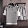 Men Casual Sportswear Set Ort Sve Hoodie T-irt Loose Fit Summer Brand Mo Two-Piece Ensemble for Teens