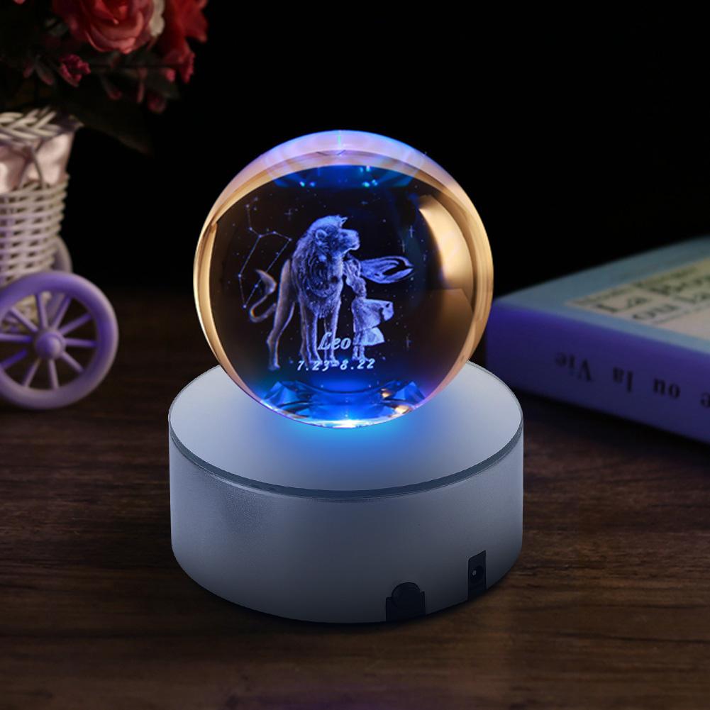 4Pcs Light Base For Crystal Ball Art LED Display Stand Home Decoration Supplies Colorful Light