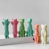 3D Katzenform Kerze Silikonform Seifenherstellungsformen Einzigartige Sitzende Katzen Silikonformen für Seife Resin Dekorationen