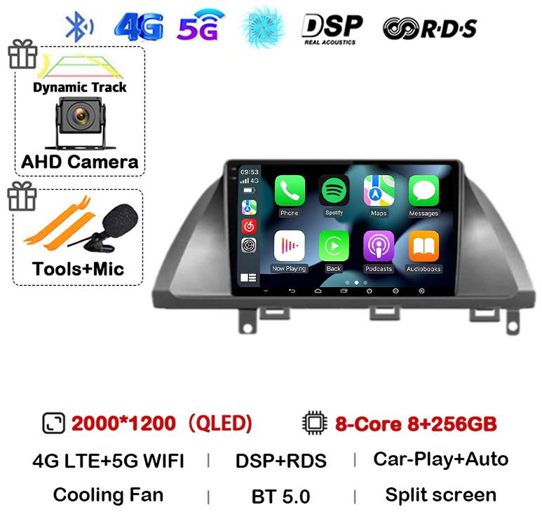 Android 14 Auto Carplay For Honda Odyssey 2005 - 2010 Screen Car Radio Stereo GPS Navigation Multimedia Video Player WIFI 4G DSP