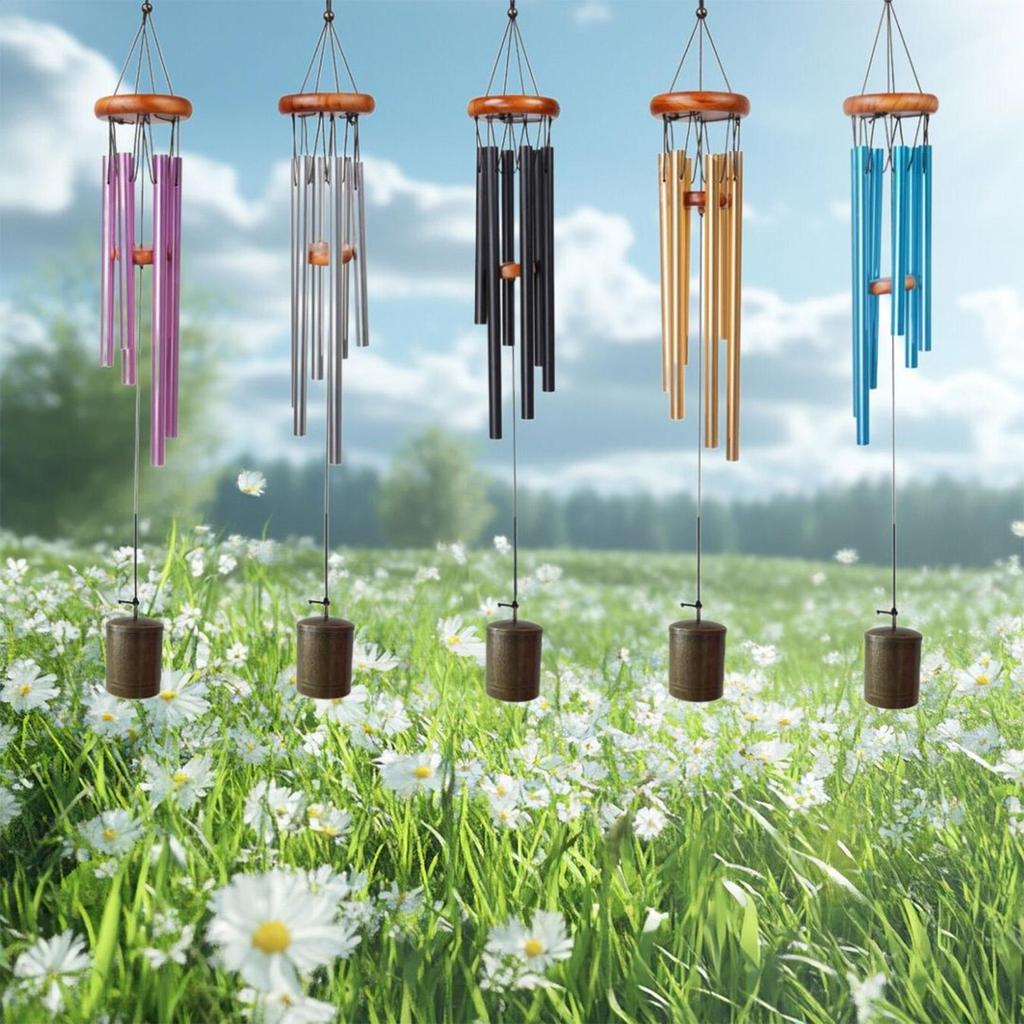 Aluminum Wind Chimes  26 Inches Aluminum Tubing Porch Windchime courtyard garden metal bass decorative pendant wind chimes