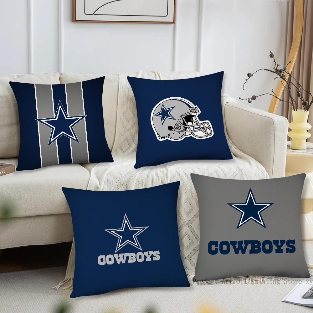 D-Dallas C-Cowboys Kissenbezug Modischer quadratischer Kissenbezug Schlafzimmer Sofa Zimmer Dekoration Freizeitkissenbezug