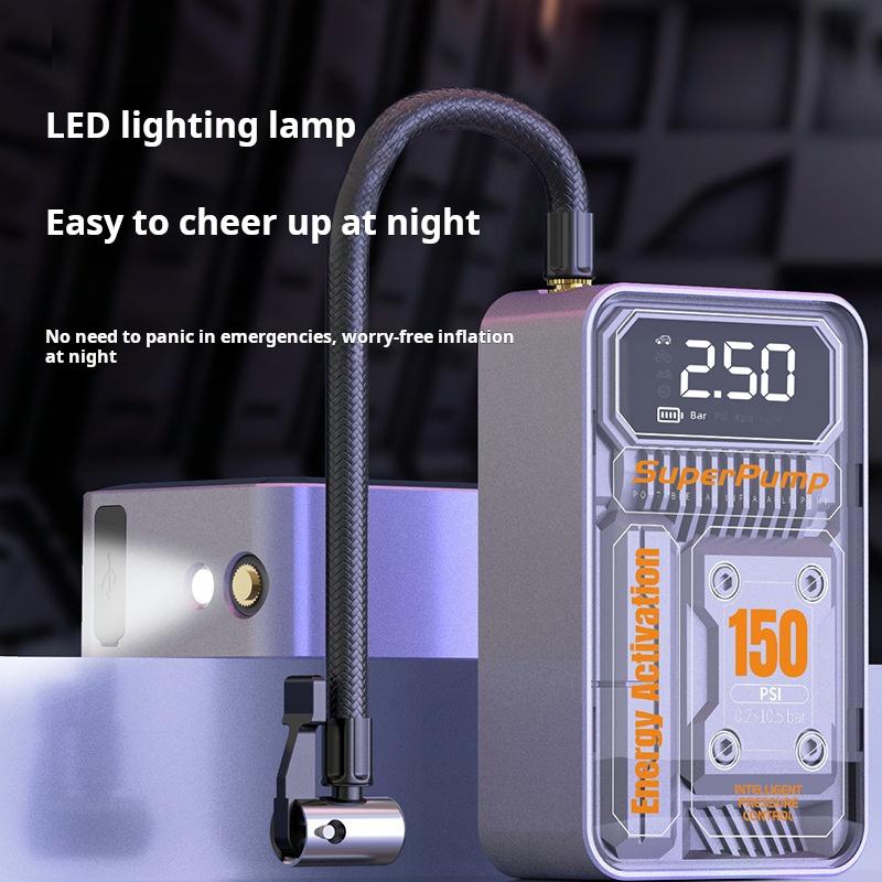 Car Inflator Pump Portable Inflator Pump High Power Digital Tire Inflator Intelligent Wireless Electric Inflator Pump