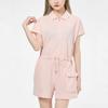 Puma Drawstring Waist Polo Short Sleeve Jumpsuit Women jumpsuit Pink 532849-27
