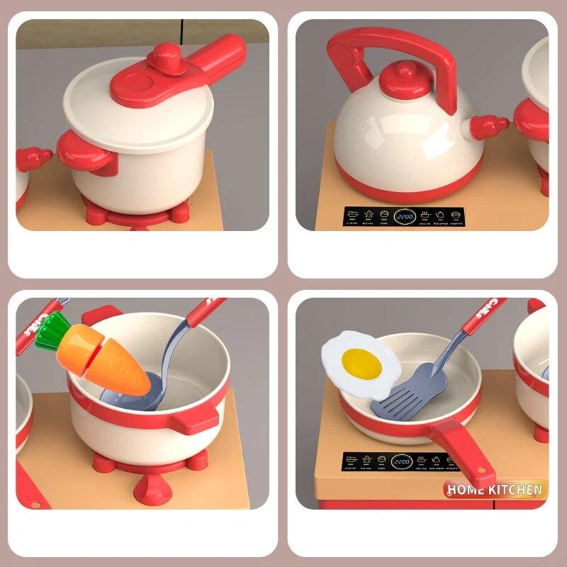Children's Kitchen Toy Set Simulated Kitchen Cutting Music Simulated Fruit Cutting Cooking Toy Cooking Accessories Cooking Set