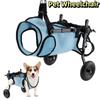 Adjustable Pet Wheelchair Cart Comfortable Rehabilitation Walking Assistant  Outdoor Use