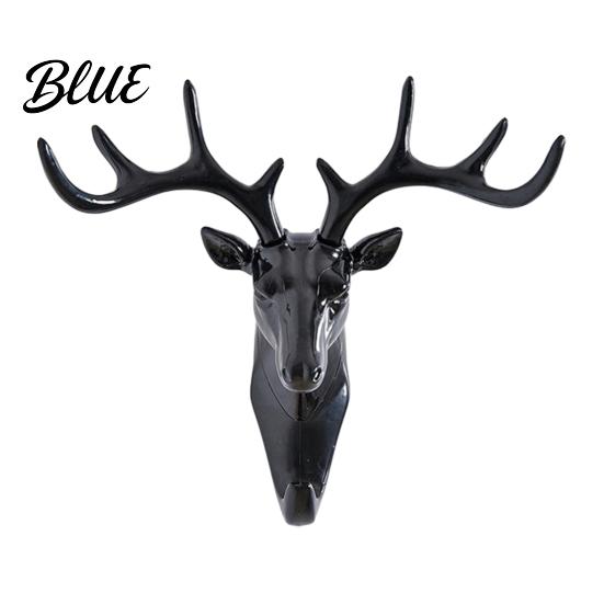 Kitchen Utensil Organizers Deer Head Wall Hook Adhesive Antler Decorative Hanger Modern Hangers Plastic Mount Organizer for Home And Bathroom