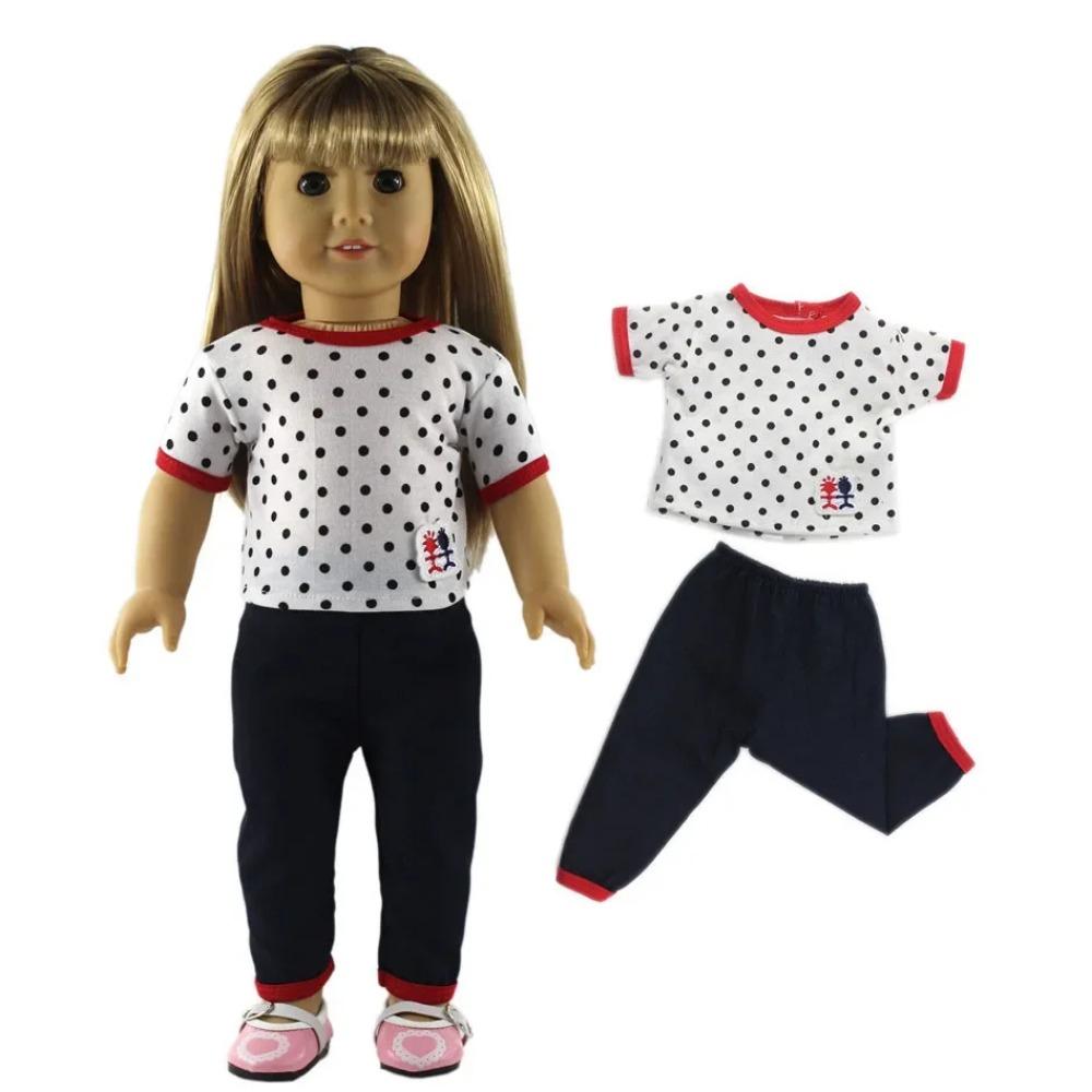 1 Conjunto Roupas de Boneca Casuais Bonitas para Boneca Americana de 18 polegadas Muitos Estilos para Escolher A90