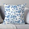 Elegant Blue Floral art Pillow Case  Ultra Soft Skin Friendly Fabric Cloud Like Comfort & Concealed Zipper