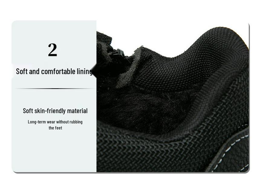 High-Top Anti-Smash, Anti-Puncture Work Safety Shoes with Non-Slip Rubber Sole