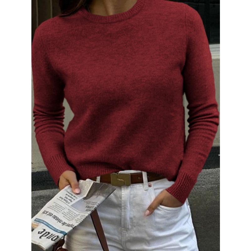 Women's Casual Long Sleeve Bottoming Sweater 2025 Autumn and Winter