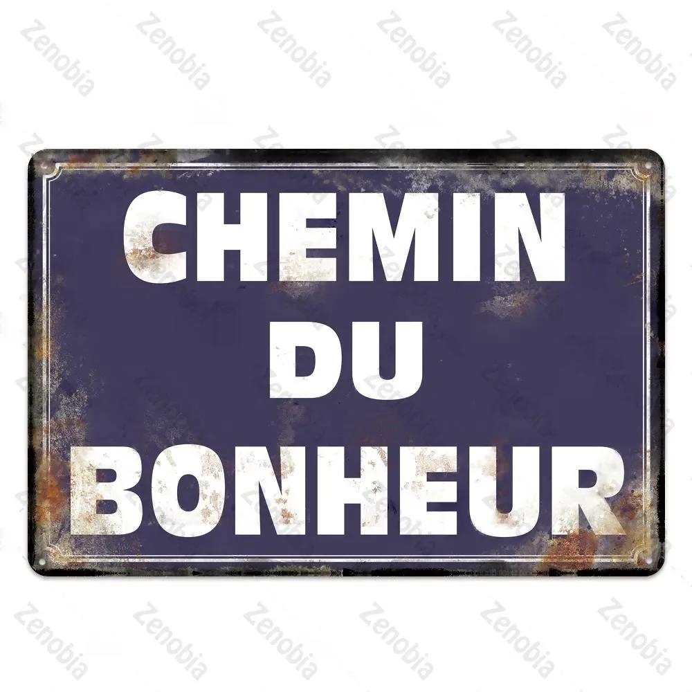 Vintage French Retro Metal Tin Sign Bar Pub Club Wall Decor Iron Painting Decorative Plate