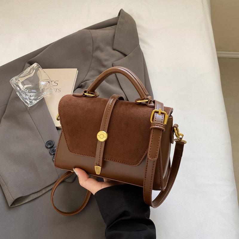 Retro premium texture handbag women's 2025 autumn and winter new simple casual fashion foreign style shoulder messenger bag