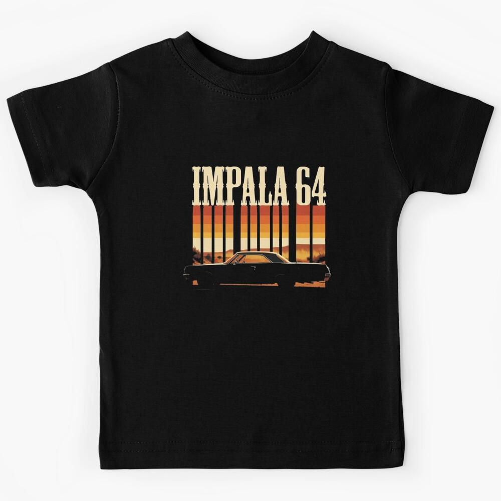 1964 Chevy Impala Retro Sunset Classic Lowrider Graphic Tee Kids T-Shirt 110