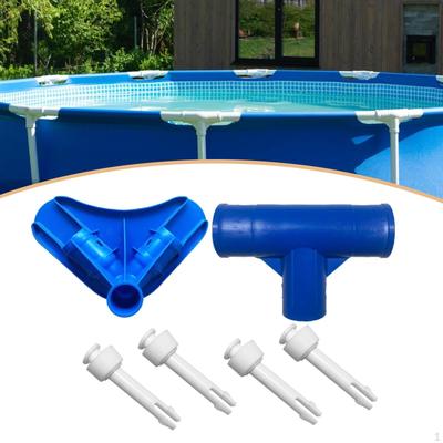 Quadratischer Poolrahmen Teile T-Stück Robust Rostbeständige Beschläge Hardware Außenrohrstütze