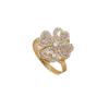 Zirconia Rotatable Flower Ring for Women - Niche Fashion, Light Luxury, Cool Style, Stress Relief, Open Design