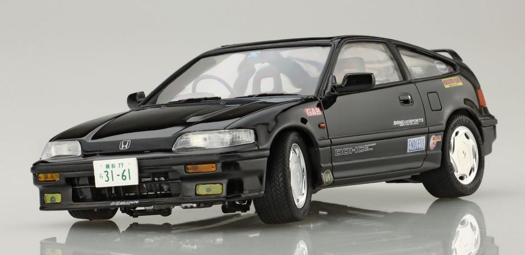 Touge Series Honda Cyber SI carbon bonnet Plastic Model 1/24 No.2 EX-1 CR-X (with decal)