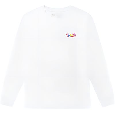 Vans Colorful Letter Print American Vintage Long Sleeve T-Shirt Unisex Tops White VN0A5H9MWHT