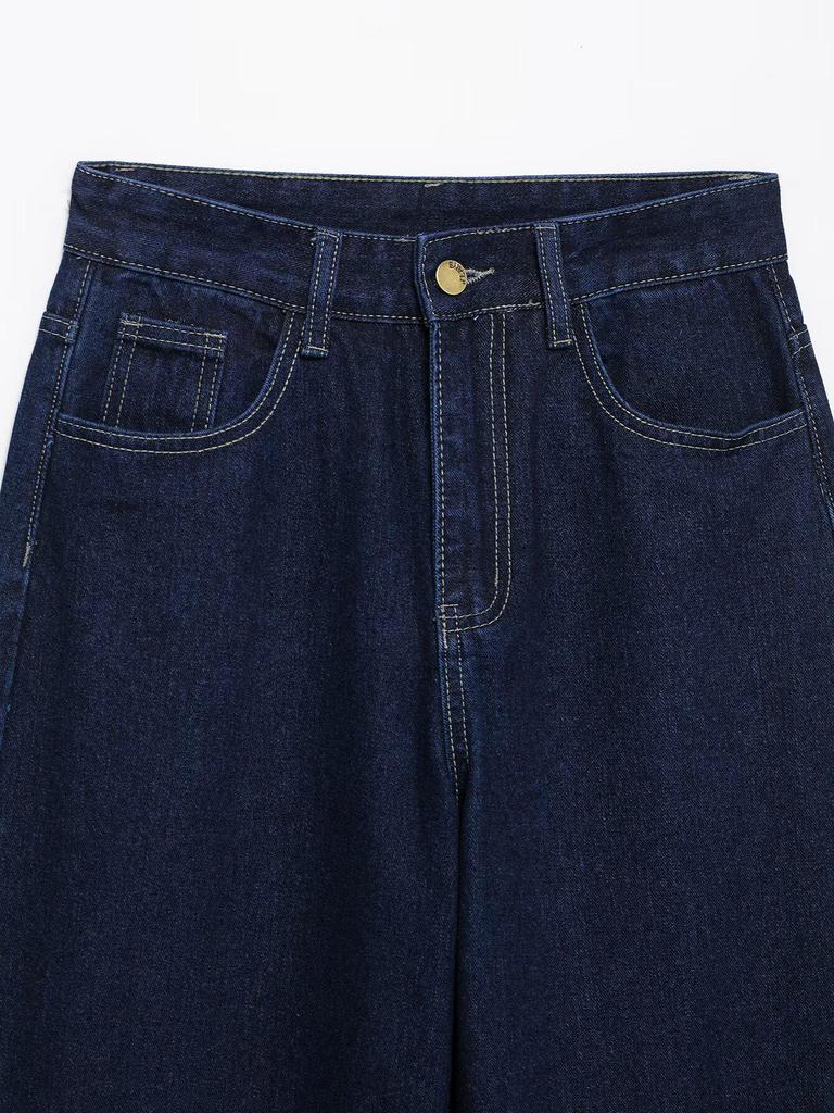 2025 Spring Women's Retro Denim Jacket & Casual Pants Set with Turn-Down Collar