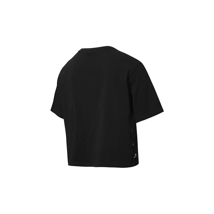 PUMA T Shirts Women's Black Crew Neck Moderate Straight Fit 586597-01