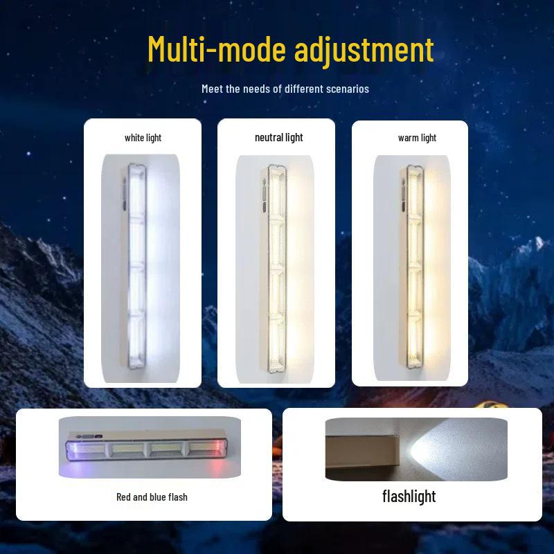 Magnetic LED Emergency Light for Outdoor Camping - Long Battery Life & High Brightness