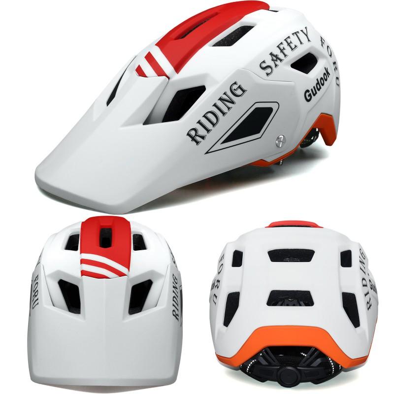 Mountain Bike Helmet With Extended Visor Half Shell Downhill Trail Cycling Unisex Adult PC EPS Safety Gear