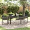 VidaXL 5-Piece Garden Dining Set with Grey Poly Rattan Cushions 3380751