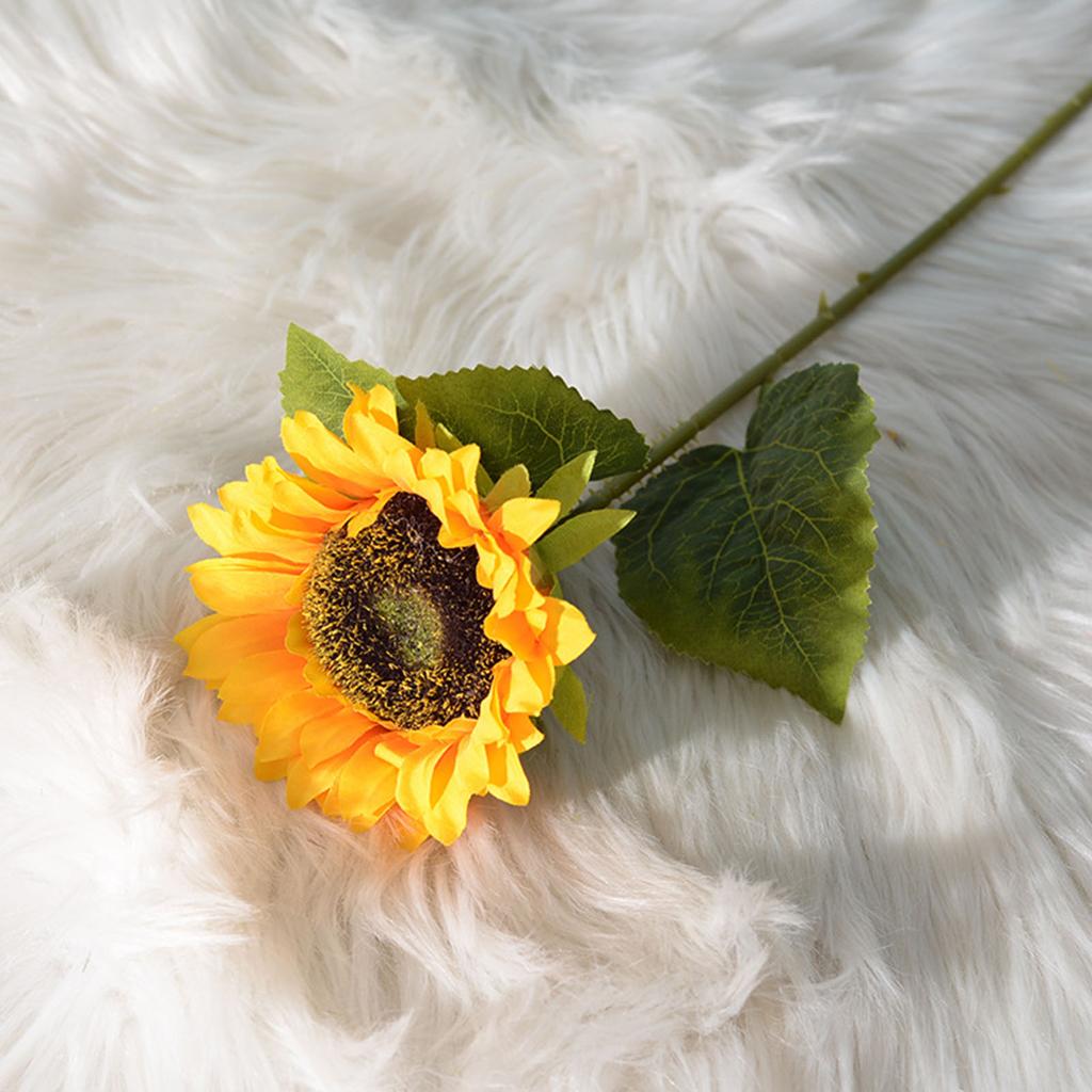 Simulation Sunflower Pastoral   Artificial Flower False Silk Sunflower for Home Decoration