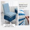 1PC Seersucker Chair Cover Elastic Stretch Chair Slipcover  Kitchen Hotel Wedding Banquet