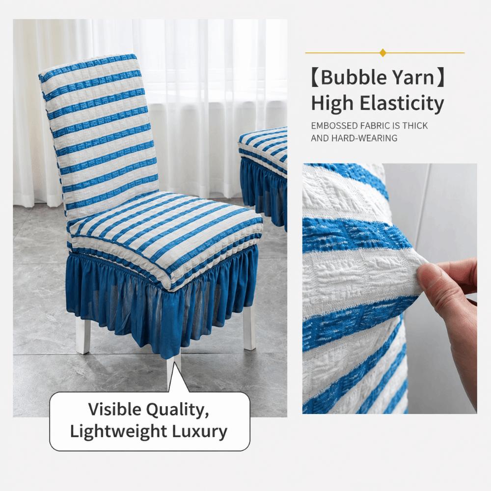 1PC Seersucker Chair Cover Elastic Stretch Chair Slipcover Kitchen Hotel Wedding Banquet