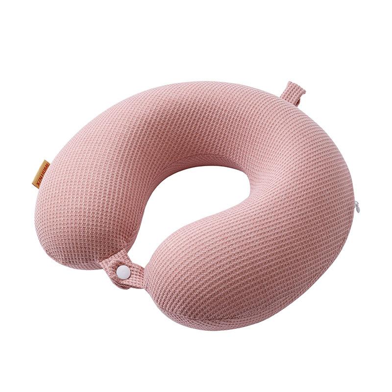 Nap Pillow Travel Plane Pillow Waffle Grid Logo Slow Rebound U-Shaped Neck Pillow