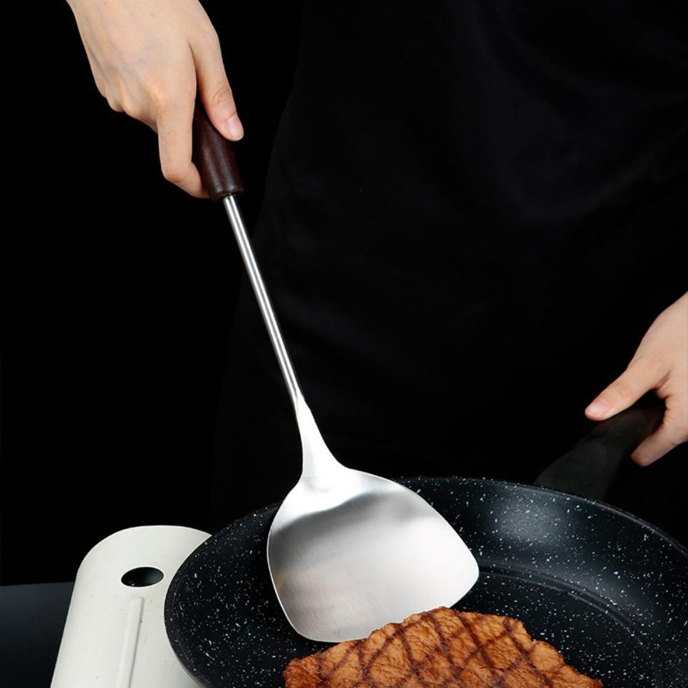 Long Wok Spatula Stainless Steel Cooking Shovel Kitchen Utensils Accessories Essentials