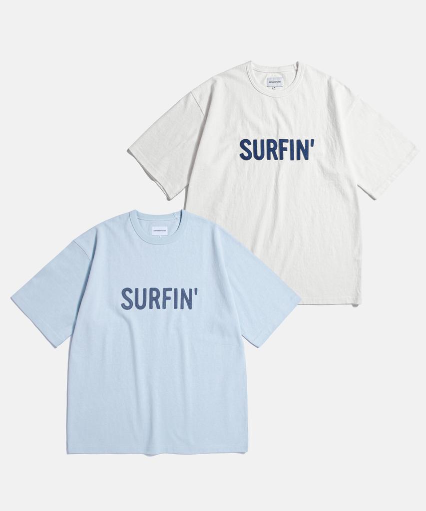 ESPIONAGE Surfin Heavyweight Tee Ice Blue