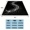1pc, Centipede Dark Series Printed Blanket, Soft and Warm Blanket Sofa, Office Bed, Camping and Travel Nap Blanket, Four Seasons  Gift Blank
