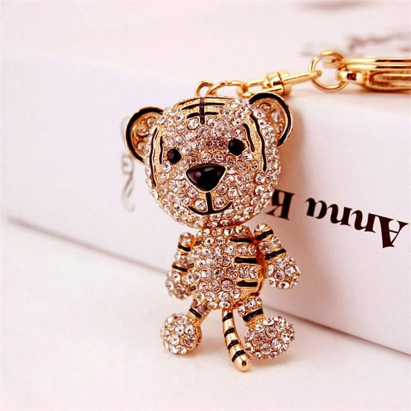 Cute Owl Crystal Rhinestones Crsytal Car Bag Keys Exquisite Pendant Cartoon Trendy Animal Key Chains Bag Charm