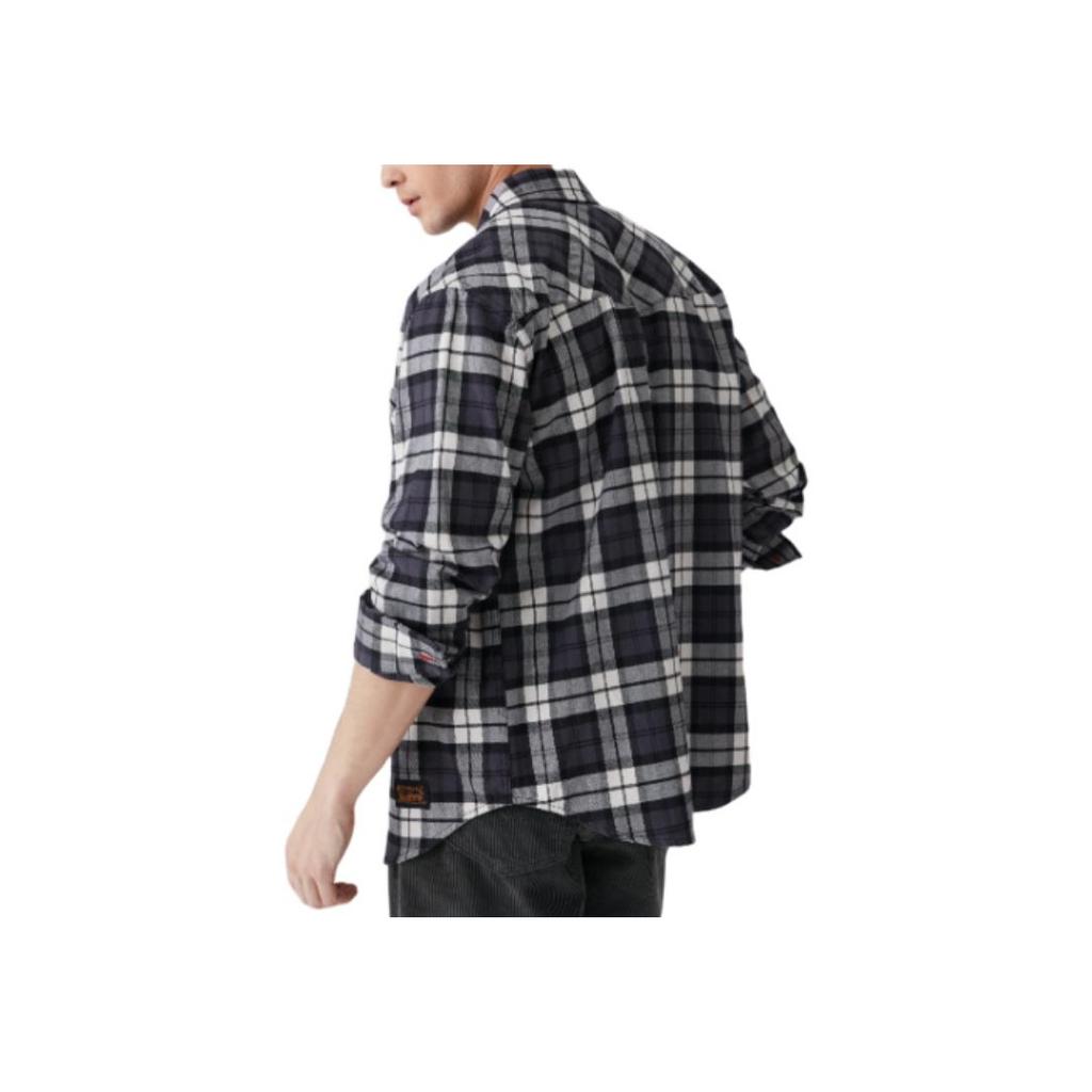 Levis Casual Plaid Comfortable Long Sleeve Shirt Men shirts Black-Plaid 001XM-0000