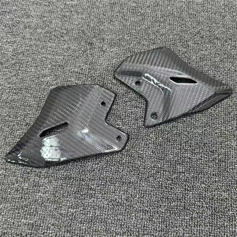 A51K-For Kawasaki Ninja 650 2017-2024+ Z650 Carbon Fiber Rear Guard Board Rear Pedal Wing Motorcycle Accessories Carbon Fiber