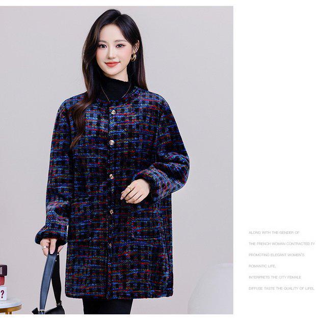 

Женская рабочая куртка на бархатной подкладке – Средней длины, устойчивая к пятнам, теплый кардиган на осень/зиму. XXXL