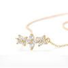 Simple and Fresh Zircon Flower Necklace with Four Leaf Flower Collar Chain As A New Gift for Girlfriend