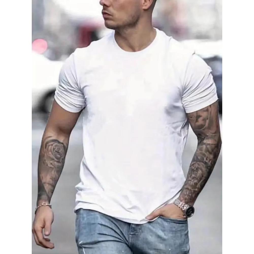 Men's Bold Fish Bone Graphic T-Shirt - Crew Neck, Comfort Fit, Perfect for Summer Activities & Workouts