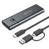 Rongshenghui M.2 SSD Enclosure USB-C to NVME/NGFF Dual Protocol External Drive Case