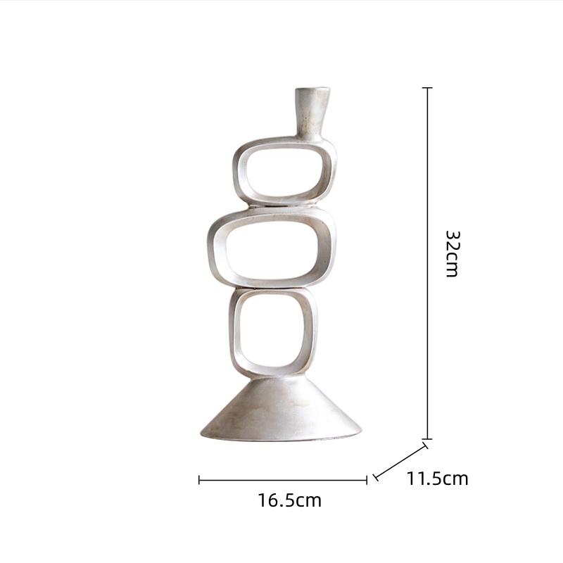 Resin Candlestick Geometric Hollowed Candle Holder Elliptical Circle Candle Stick Holder Wedding Centerpieces Home Decoration