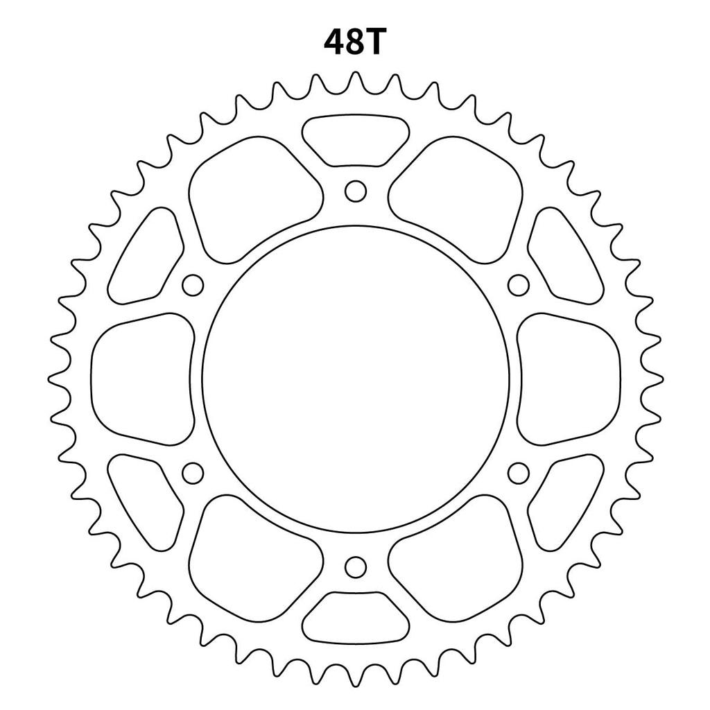 DRC Racing Rear Sprocket High for DIRTFREAK D6255 (Dr. Center) Dura-Ace (520-48T) Strength/High Durability/Steel CR125R/250R, CRF150F/230F/250F,
