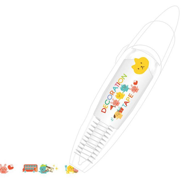 6x Ally-Pocket Tape Pen DIY Roztomilá zvířátka Tlačítkový typ Dekorativní korekční páska