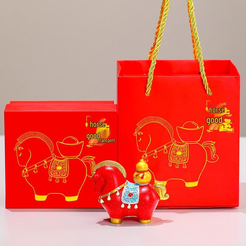 Year of the Horse Zodiac Gift Set: Contemporary Horse Ornament Souvenir